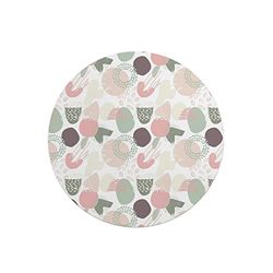 Questo Casa, Tapis de Souris Rond imprimé numérique avec Fond antidérapant pour Bureau et Maison Diamètre 22 cm