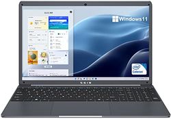 SGIN 15,6 Pouces Ordinateur Portable Windows 11, 12 Go RAM 512 Go SSD Notebook, Celeron N4500, Up to 2.8Ghz, FHD 1920x1080, 2.4/5.0G WiFi, Bluetooth 4.2, Prend en Mémoire Extensible 512 Go TF