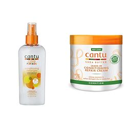Cantu Conditioning Detangler for Kids, Shea Butter 177 ml & Shea Butter Leave in Conditioning Repair Cream 453 g