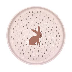LÄSSIG Kids Melamine Plate BPA Free Dishwasher and Microwave Plate Little Forest Rabbit