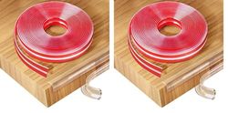 Romon 6 Mètres Bande Coin de Table Protection Bebe, Transparent Bande Protection Meuble, Pré-adhésif PVC Protecteur des Bords, pour Les Tables, Rebords de Fenêtres, Murs (Lot de 2)