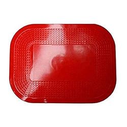 DYCEM Non Slip Rectangular Pad 25 x 18 cm, Red, Precut Adhering Pad, Grip Assistance, Non-Toxic, Prevents Objects From Sliding or Rolling, Ideal for Cups, Plates and Eating Utensils