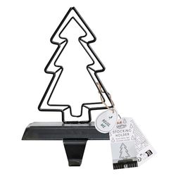 Ginger Ray Metalen Boom Kerstkous Houder voor De Mantlepiece Hedendaagse Zwart