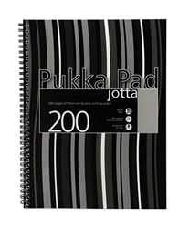 Pukka Pad Jotta Notebook Wirebound Plastic Gestanst 200pp 80gsm A4 Zwarte Strepen Ref JP018-5 [Pack 3]