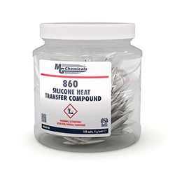 MG Chemicals 860-4G Heat Transfer Compound, Silicone, 4 g, White (Pack of 100)