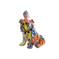 Home ESPRIT Figura Decorativa Multicolor Perro 17 x 25 x 27 cm