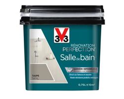 V33 Peinture de rénovation salle de bain, Rénovation perfection Taupe satin 750ml