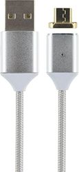 BBC magnetische kabel USB/Micro USB grijs metallic
