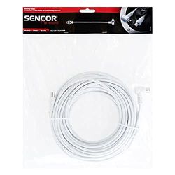 SENCOR SAV 169-150W coaxkabel voor antenne, stekker - bus 90°, lengte 15m, ANT.COAX.CAB.M-F 90°