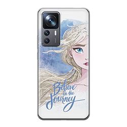 ERT GROUP mobiltelefonfodral för Xiaomi 12T/12T pro/K50 Ultra originalt och officiellt licensierat Disney mönster Elsa 015 anpassad till formen på mobiltelefonen, fodral tillverkad av TPU-plast