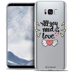 Caseink - Beschermhoes voor Samsung Galaxy S8+/ Plus (G955) [Crystal Gel Motief HD Collectie Love Valentine Design All U Need is - Zacht, Ultradun - Bedrukt in Frankrijk]