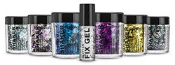 Stargazer Products Leuke set van 6 vormen glitter (elk 5g) met kleefgel, perfect voor glitterfans. 2-pack (2 x 1 stuks)