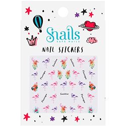 Snails 518084 - Adesivi per unghie per bambini, motivo: fenicotteri
