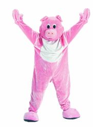 Dress Up America Adult Pig Mascot Kostym Set