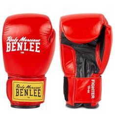 BenLee Fighter Bandas de boxe, unissexo para adulto, vermelho, 14 oz