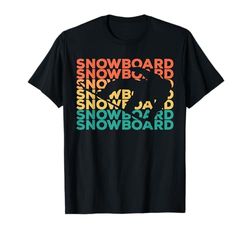 Snowboard Vintage Retrò Regalo Per Snowboarder Maglietta