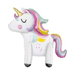 Unique-30 Giant Standing Unicorn Centerpiece Design Licorne géante Debout 76,2 cm | Centre de Table en Forme de Ballon, 75777, Multicolore