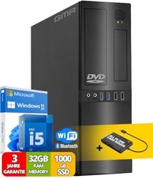 Office PC met Intel i5 | 3,2 GHz | 32 GB RAM | 1000 GB SSD | DVD±RW | Smart ID Card Reader 5-in-1 | MS Office 2021 | USB3 | Windows 11 Pro | multimedia computer met 3 jaar garantie!