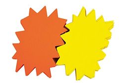 agipa 13925 signaal-etiketten "Ster", geel/oranje, 160 x 240 mm