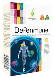 Novadiet - DEFENMUNE Cápsulas con Lactoferrina, Hongo Chaga, Té Verde, Quercetina, Fermentos, Vitaminas y Zinc - Refuerzo Inmunológico - Protección Celular y Organismo - 30 Cápsulas Vegetales