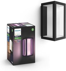 Philips Hue White and Color Ambiance Impress, Lampada da Parete Smart da Esterno, 16 Milioni di Colori, Nero