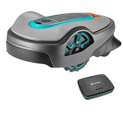 Gardena set smart SILENO life: robot cortacésped para superficies de < 1000 m², control mediante aplicación del sistema smart, silencioso, versión ES (año modelo 2019) (19114-34)