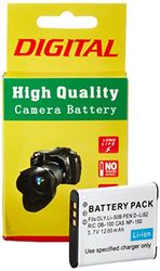 Amsahr Grade A de células de bateria (1000 mAh, 3,7 V) para Olympus LI-50B cinzento