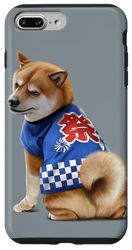 Carcasa para iPhone 7 Plus/8 Plus Abrigo tradicional japonés Happi del desgaste del perro Shiba para el festival