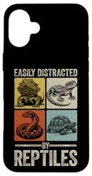 Easily Distracted By Reptiles Dragon Gecko Snake Turtle Case for iPhone 16 Plus