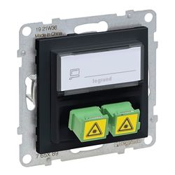 LEGRAND, SEANO 765489 - Enchufe de fibra óptica monomodo SC/APC (2 cables de fibra óptica, adaptador dúplex, color: antracita)