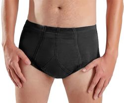 Carer Slips d'Incontinence pour Hommes Réutilisables Lavables Coton Shorts d'Incontinence avec Coussin Super Absorbant Conçu pour les Adultes