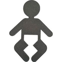 HALCÖ Toilet Sign Changing Room, Toilet Symbol for Gluing, Toilet Sign Wrapping, Galvanised Iron Patinated