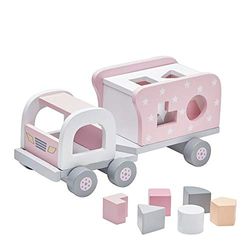 Kids Concept - Kids ConceptBlock Sorter Truck Pink, meerkleurig (1)