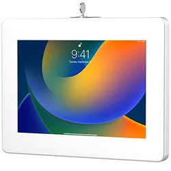 Locking Wall Mount – CTA Locking Wall Mount Enclosure for iPad 10th Gen 10.9-inch - iPad 7th/8/9 Gen - iPad Air 4 - Galaxy Tab - Surface Go - Galaxy Tab S5E - Zebra Tablets & More - White (PAD-PARAWW)