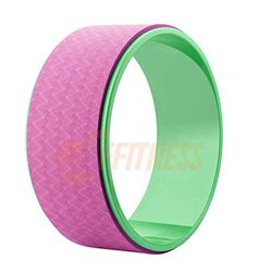 FSYC068R Body Dharma Yoga Wheel | Cerchio Roller Anello per Allenamento Pilates Fitness Workout Gym Ginnastica | Superficie Antiscivolo (Rosa)
