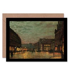 Wee Blue Coo JOHN ATKINSON GRIMSHAW BOAR LANE LEEDS LAMPLIGHT 1881 GREETINGS CARD