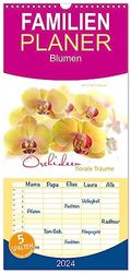 Familienplaner 2024 - Orchideen florale Träume mit 5 Spalten (Wandkalender, 21 x 45 cm) CALVENDO: Orchideen in einzigartiger Weise, wunderschön fotografiert