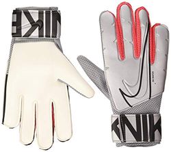 Nike NK GK Match-FA19 Gants de Foot Metallic Silver/Laser Crimson/(Black) FR: S (Taille Fabricant: 6)