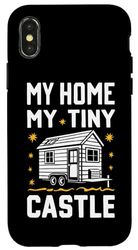 Custodia per iPhone X/XS Piccola casa rotolante Stile di vita minimalista Piccola casa su ruote