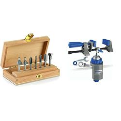 Dremel 660 Juego de Fresas Kit de Accesorios para Multiherramientas con 7 Fresa, Válido para Aglomerado + 2500 Multi-Vise Complemento para Multiherramientas 3 en 1,Tornillo de Banco Ajustable