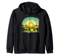 Solar fotovoltaica piensa solar sol flores prado tierra Sudadera con Capucha