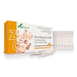 Soria Natural Diatonato 5.2 - Suplemento a Base de zinc, níquel y cobalto en ampollas – Favorece Salud de la Piel – Antioxidante – Favorece las Funciones Enzimáticas - Caja con 28 Ampollas de 2 ml