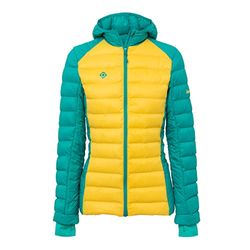 IZAS Estiba Doudoune Femme Jaune/Aqua Bleu FR : M (Taille Fabricant : M)