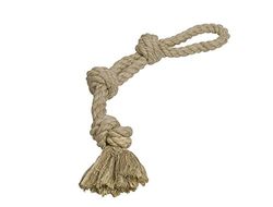 Nobby Rope Toy 60 cm 600 g 3 knopen sisal touw dubbel sisal touw