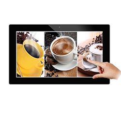 Pantalla LED Portable Touch IPS LLD 21.5 pulgadas Pantalla LCD Marco de fotos digitales, Dual-Core A72 + Quad-Core A53, RK3399 Hasta 2.0GHz, Android 7.1, 2GB + 16GB, Soporte WiFi y Ethernet y Bluetoot