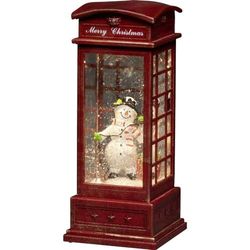 Konstsmide 4367-550 Telefon z bałwanem ciepła biel, wielokolorowy LED czerwony zaśnieżony, z wodą