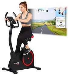 Care Fit CV-385 Hometrainer met 24 moeilijkheidsniveaus, 24 programma's, lcd-teller met achtergrondverlichting, compatibel met de Kinomap-app, USB-aansluiting, hometrainer Care