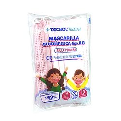 MASCARILLA QUIRÚRGICA ROSA BOLSA 10 UNIDADES INFANTIL