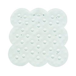 MSV Tapis Caoutchouc de Douche Blanc 54x54, Carbonate de Calcium
