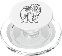Line Art Chow Chow Chow Chows PopSockets PopGrip para MagSafe